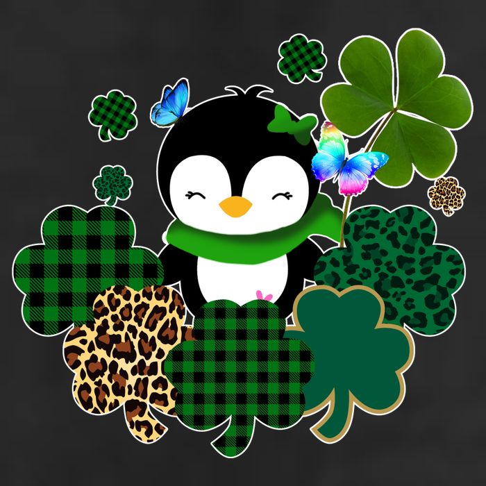 Penguin St Patty's Day Cute Shamrocks  Cool Comfort Performance Bucket Hat