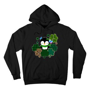 Penguin St Patty's Day Cute Shamrocks  Hoodie