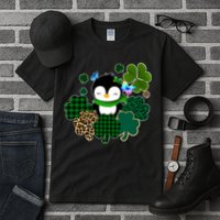 Penguin St Patty's Day Cute Shamrocks  Tall T-Shirt