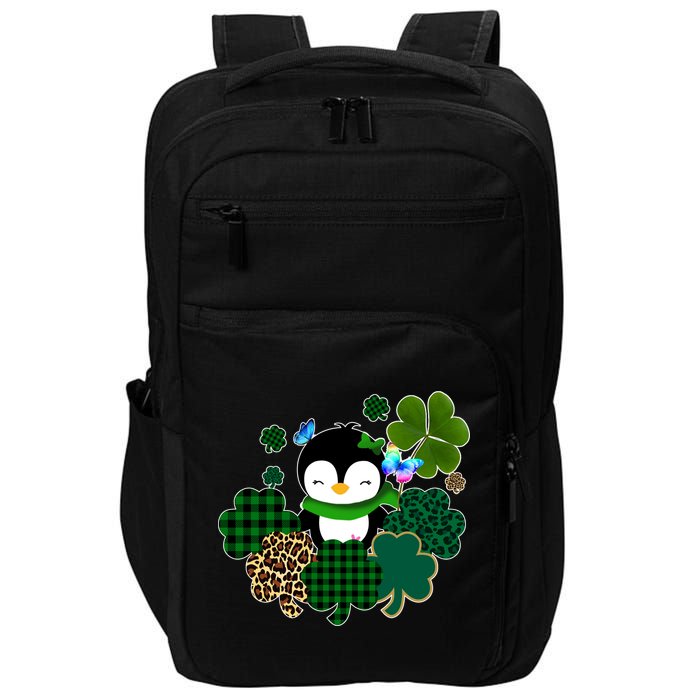 Penguin St Patty's Day Cute Shamrocks  Impact Tech Backpack