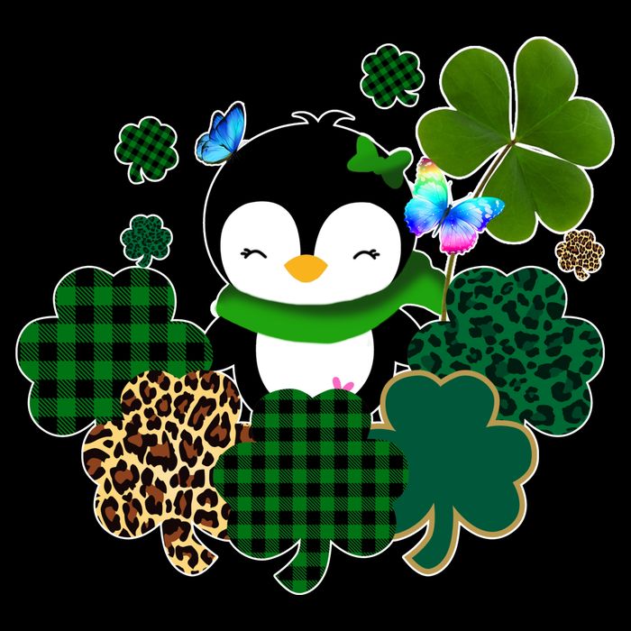 Penguin St Patty's Day Cute Shamrocks  Impact Tech Backpack