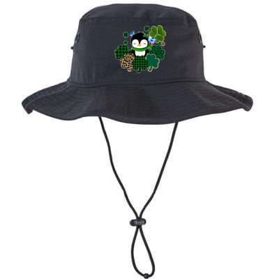 Penguin St Patty's Day Cute Shamrocks  Bucket Hat