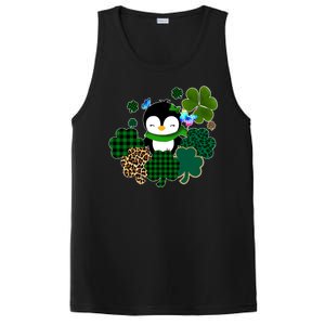 Penguin St Patty's Day Cute Shamrocks  PosiCharge Competitor Tank