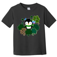 Penguin St Patty's Day Cute Shamrocks  Toddler T-Shirt