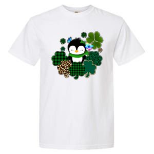 Penguin St Patty's Day Cute Shamrocks  Garment-Dyed Heavyweight T-Shirt