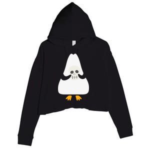 Penguin Tuxedo Costume Crop Fleece Hoodie