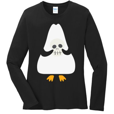 Penguin Tuxedo Costume Ladies Long Sleeve Shirt