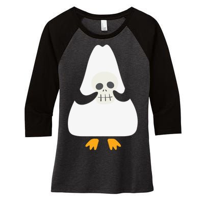 Penguin Tuxedo Costume Women's Tri-Blend 3/4-Sleeve Raglan Shirt