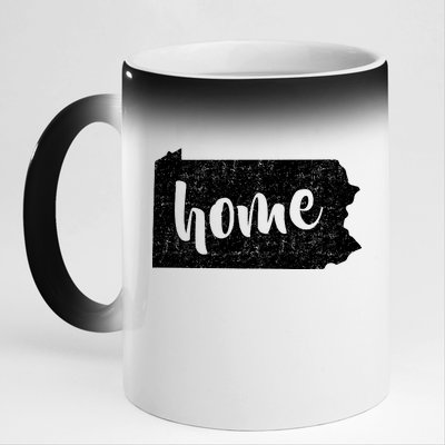 Pennsylvania Home State 11oz Black Color Changing Mug