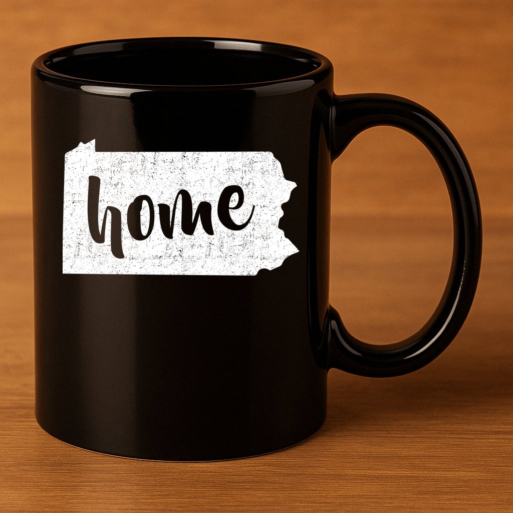Pennsylvania Home State 11oz C Handle Ceramic Mug