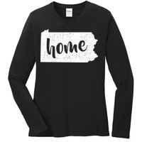 Pennsylvania Home State Ladies Long Sleeve Shirt