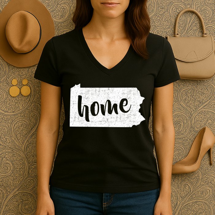 Pennsylvania Home State Women's V-Neck T-Shirt