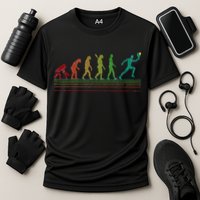Pickleball Evolution of Man Funny Cooling Performance Crew T-Shirt