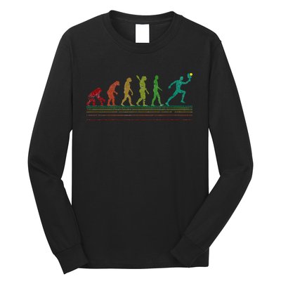 Pickleball Evolution of Man Funny Long Sleeve Shirt