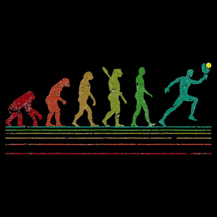 Pickleball Evolution of Man Funny Sustainable Bucket Hat