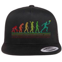 Pickleball Evolution of Man Funny Flat Bill Trucker Hat