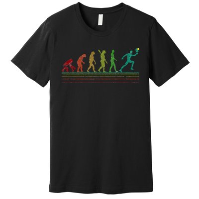 Pickleball Evolution of Man Funny Premium T-Shirt