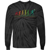 Pickleball Evolution of Man Funny Tie-Dye Long Sleeve Shirt