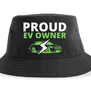 Proud EV Owner, I Love ECars, Drive EVs, Funny Electric Car Sustainable Bucket Hat