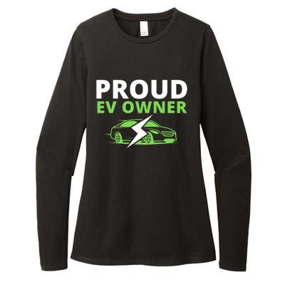 Proud EV Owner, I Love ECars, Drive EVs, Funny Electric Car Womens CVC Long Sleeve Shirt