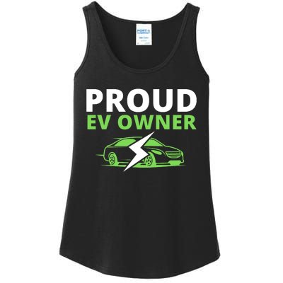 Proud EV Owner, I Love ECars, Drive EVs, Funny Electric Car Ladies Essential Tank