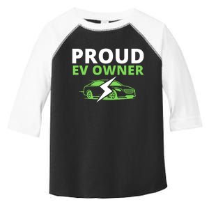 Proud EV Owner, I Love ECars, Drive EVs, Funny Electric Car Toddler Fine Jersey T-Shirt