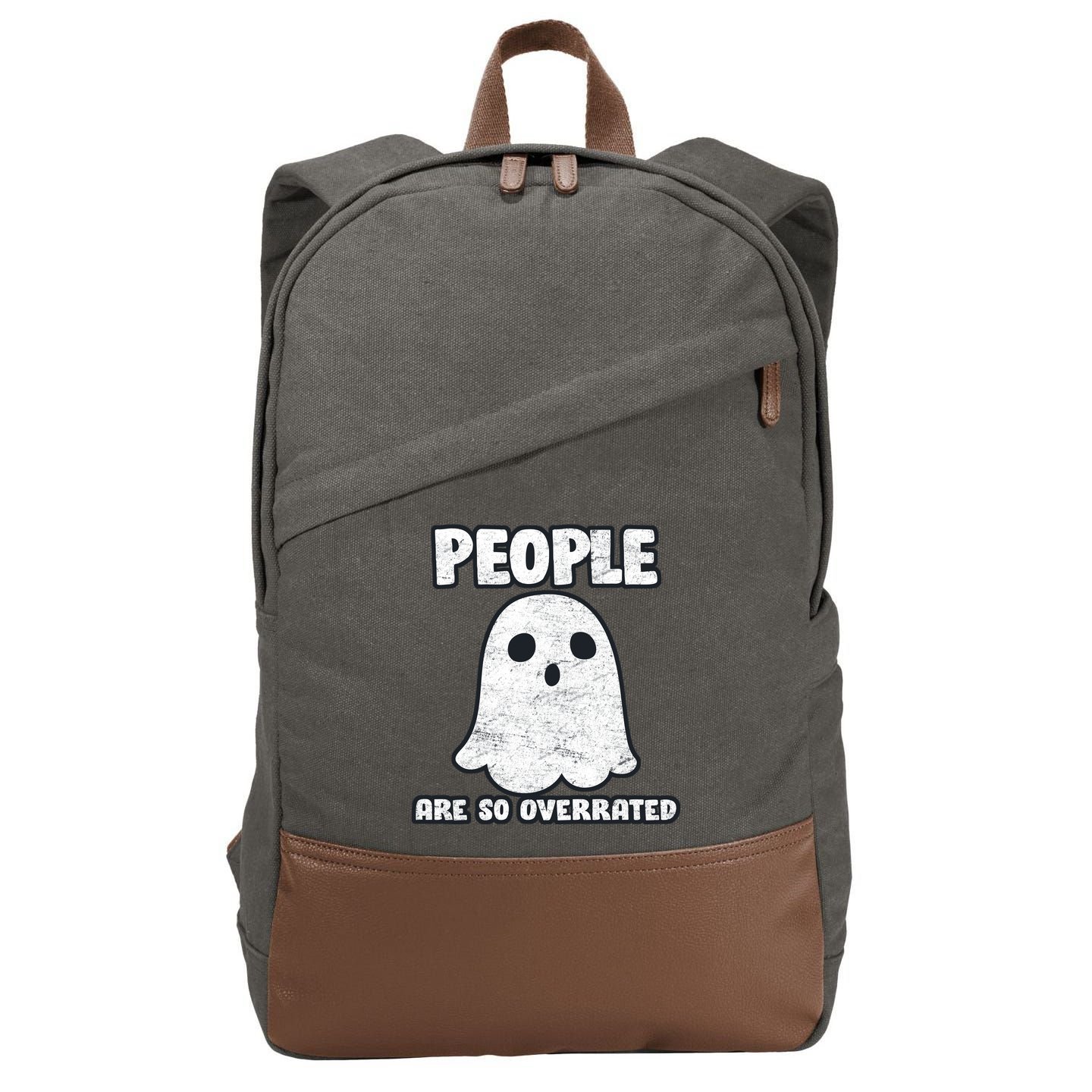People Are So Overrated  Cotton Canvas Backpack
