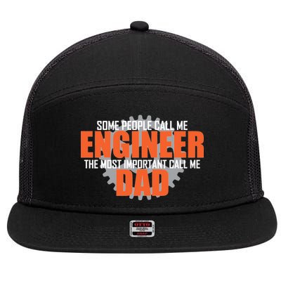 People Call Me Engineer Dad 7 Panel Mesh Trucker Snapback Hat