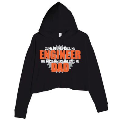 People Call Me Engineer Dad Crop Fleece Hoodie