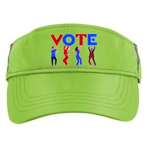 People Holding VOTE Letters  Red White Blue Version Adult Drive Performance Visor