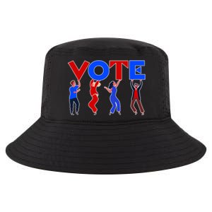 People Holding VOTE Letters  Red White Blue Version Cool Comfort Performance Bucket Hat