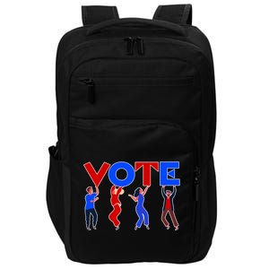 People Holding VOTE Letters  Red White Blue Version Impact Tech Backpack