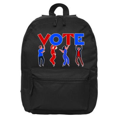People Holding VOTE Letters  Red White Blue Version 16 in Basic Backpack