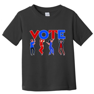 People Holding VOTE Letters  Red White Blue Version Toddler T-Shirt