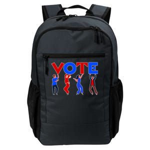 People Holding VOTE Letters  Red White Blue Version Daily Commute Backpack