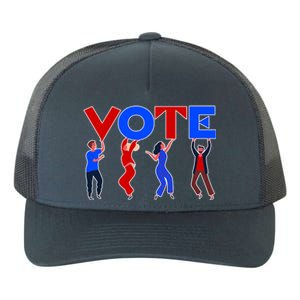 People Holding VOTE Letters  Red White Blue Version Yupoong Adult 5-Panel Trucker Hat