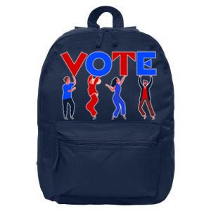 People Holding VOTE Letters  Red White Blue Version 16 in Basic Backpack