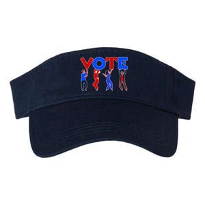 People Holding VOTE Letters  Red White Blue Version Valucap Bio-Washed Visor