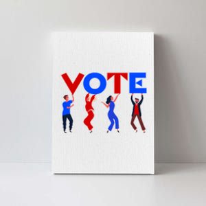 People Holding VOTE Letters  Red White Blue Version Canvas