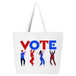 People Holding VOTE Letters  Red White Blue Version 25L Jumbo Tote