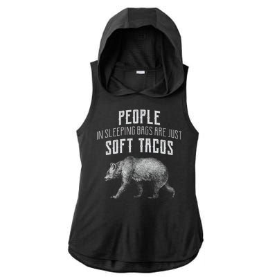 People Sleeping Are Just Soft Tacos Ladies PosiCharge Tri-Blend Wicking Draft Hoodie Tank