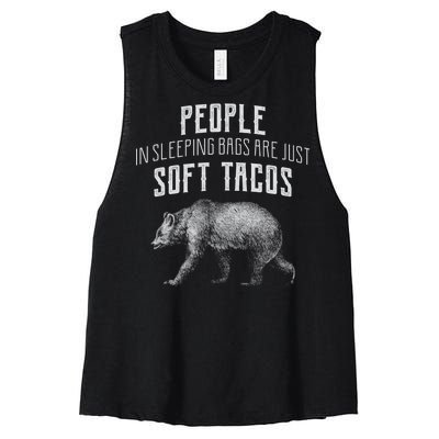 People Sleeping Are Just Soft Tacos Women's Racerback Cropped Tank