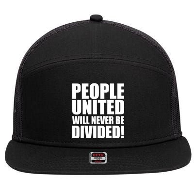 People United Will Never Be Divided! Anti Donald Trump 7 Panel Mesh Trucker Snapback Hat
