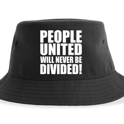 People United Will Never Be Divided! Anti Donald Trump Sustainable Bucket Hat