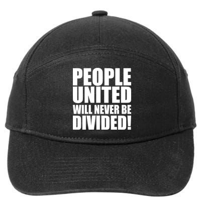 People United Will Never Be Divided! Anti Donald Trump 7-Panel Snapback Hat