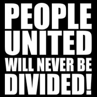 People United Will Never Be Divided! Anti Donald Trump Bucket Hat