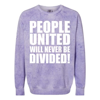 People United Will Never Be Divided! Anti Trump Colorblast Crewneck Sweatshirt