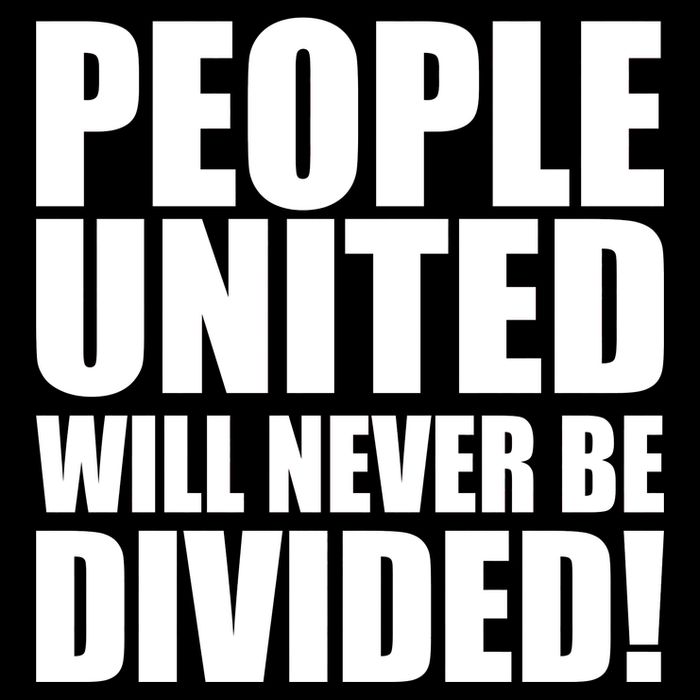 People United Will Never Be Divided! Anti Trump Bucket Hat