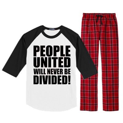 People United Will Never Be Divided! Anti Trump Raglan Sleeve Pajama Set