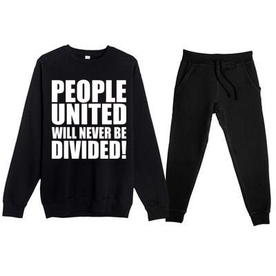 People United Will Never Be Divided! Anti Trump Premium Crewneck Sweatsuit Set